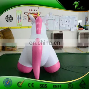 1.5m Small Bouncing Pink Inflatable Unicorn Cute Toys Pink Animal Horse thumbnail-3