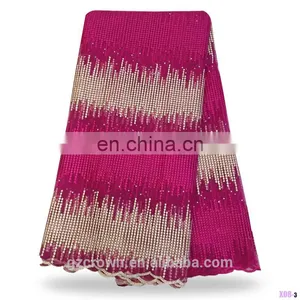 Wholesale Embroidery Water Soluble Chemical Lace African Teal Cupion Guipure Lace Fabric/Guipure Lace With Stone S170307006 thumbnail-6