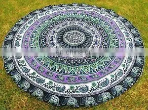 Indian Mandala Round Beach Throw Tapestry Hippy Boho Yoga Mat Beach Towel thumbnail-1