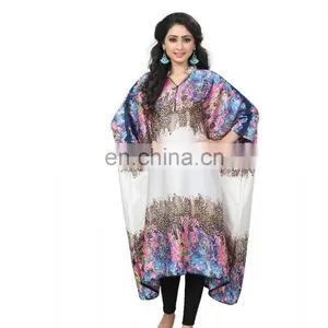 Animal Printed Style Free Size Kaftan / Fancy Collar Neck Calf Length Kaftan For Party Wear / Latest Night Dress(kaftans 2017) thumbnail-1
