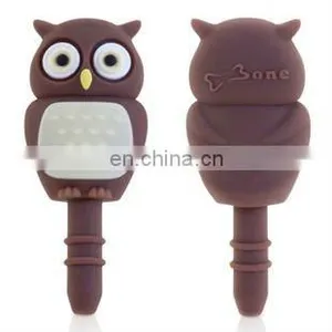 Environmental Chocolate Owl Earphone Jack Accessory for Dustpoof Plug thumbnail-1