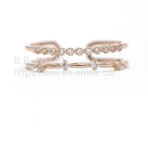 Guangzhou 14K/18K Rose Gold Statement Rings Jewelry Manufacturer thumbnail-2