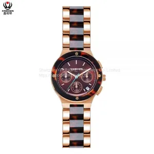 XINBOQIN Manufacturer Custom Brand New Style Casual Fashion High Quanlity Luxury Wood Japan Movt Quartz Acetate Women's WatchXINBOQIN Supplier Custom Brand New Girls Fashion Tide Luxury Brand Quartz Waterproof Acetate Watch thumbnail-2