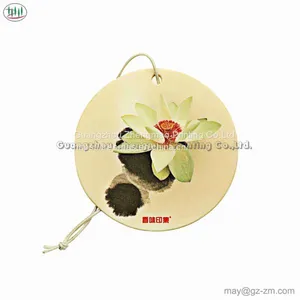Round Double-sided Printing Flower Scented Car Air Freshener OEM Air Freshener Hanging for Many Places thumbnail-1