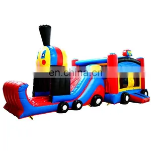 Outdoor Train Electric Pump for Bouncy Castle With Slide ,Inflatable Bouncer Jumping Castle thumbnail-1