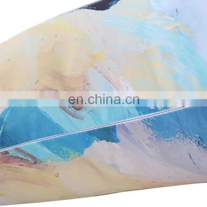Oil Painting Sunset Mountains Decor Pillowcases Polyester 30x50cm Square Hidden Zipper Home Cushion Decorative Pillowcase thumbnail-5