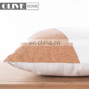 2018 Spring New Geometry Pillow Poly Canvas Patchwork Applique Cork Sofa Cushion thumbnail-4
