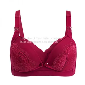 Breastfeeding Underwear, Pregnant Women's Bra, Gathered to Prevent Sagging, Big Breasts, Comfortable Bra During Pregnancy, Buckle Before Feeding and Postpartum thumbnail-3