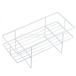 Wrought Iron Storage Rack Over The Toilet Bathroom Space Saver Metal Towel Storage Shelf thumbnail-5