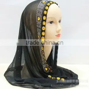 A423 Vogue Fashion Senior Chiffon 39*54cm Scarf HIJAB thumbnail-1