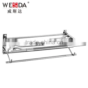 Wesda Stainless Steel and Alloy Bathroom Towel Shelf & Clothes Shelf A114 thumbnail-1