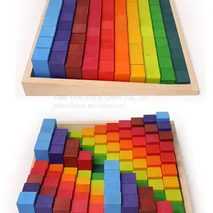 Custom Baby Educational Wooden Rainbow Step Unit Blocks | Natural Toys & Crafts thumbnail-2