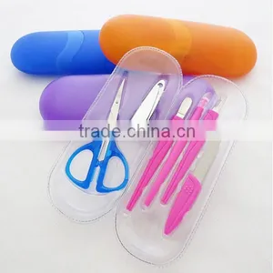 6pcs Nail Care Set Glasses Case Plastic Manicure Set thumbnail-2