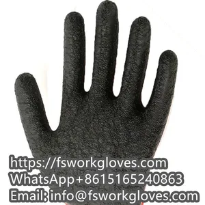 13Gauge Polyester Liner Crinkle Latex Coated Gloves Slip Resistant Gloves Slip Proof Gloves Anti Slip Gloves thumbnail-4