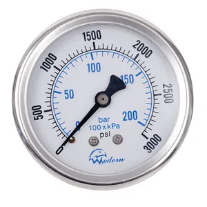 Stainless Steel Shock-resistant Pressure Gauge 60mm thumbnail-1