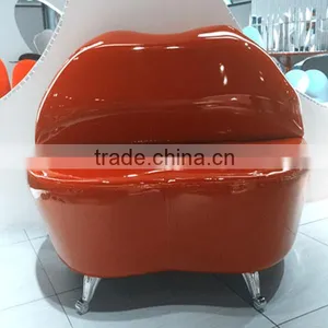 Home Furniture Living Room Red Lip Sofa thumbnail-2
