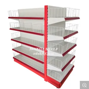 Retail Store Usage Display Rack Shelves Shelving Light Duty Supermarket Shelf Double-Sided Storage Shelves thumbnail-5