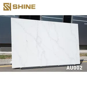 High Quality Modern Style Artificial Calacatta White Quartz Slab Countertop Widely Used for Kitchen/Bathroom Design Big Slab thumbnail-5
