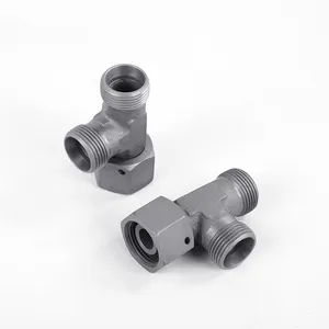 Carbon Steel Hydraulic Oil Tube Fitting, Stainless Steel Tee Ferrule-Type Transition Fitting With One End Female Thread & CC Union Joint thumbnail-1