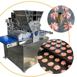 MOXIN Double ColorExtrusion and Wire Cutter Meringue Cookie Dough Cut Small Biscuit Danish Butter Cookies Make Machine Price thumbnail-1