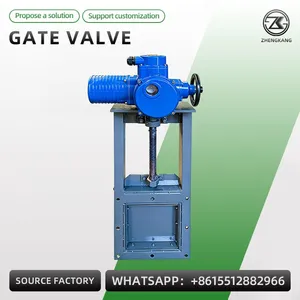Carbon Steel Stainless Steel Slide Gate Valve Square Round Flange Knife Gate Valve thumbnail-3
