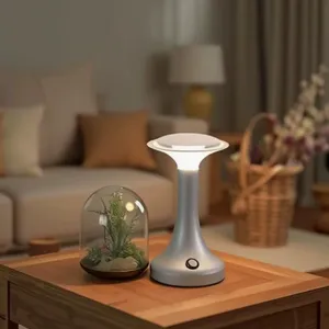 Vintage Desk Lamp, Rechargeable Night Light, Ambient Light,Tall Table Lamp,Mushroom Lamp, Bedside Night Light，Multiple Atmosphere Desk Lamps thumbnail-2