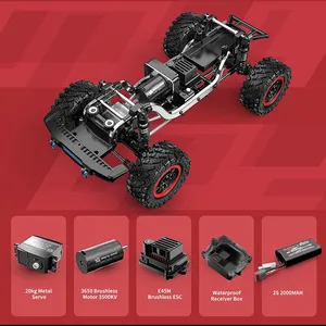 MJX Hyper Go H12P 1:12 Brushless 4WD Off Road RC Truck | 120M Control Range RTR Rock RC Car thumbnail-4