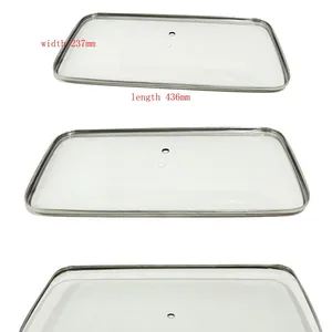OEM Custom Rectangular Tempered Glass Lid for Chafing Dish Buffet Server Hotelware Food Warmer thumbnail-3