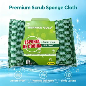 Premium Kitchen Cleaning Sponges Colorful Non-Scratch Dish Sponges With Long Lifespan thumbnail-4