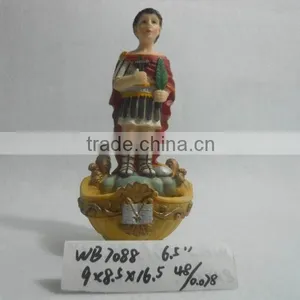 Polyresin Religious Holy Cup With Saint Figurine for Sale thumbnail-3