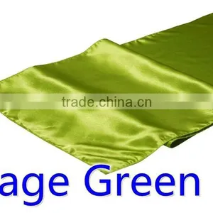 Hot Selling Ployester Satin Table Runner for Wedding Decoration, Royal Blue Color thumbnail-2