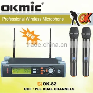 OK-82 Dual Channels/UHF PLL 32/99 Channels Wireless Microphone thumbnail-1