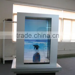 32" Transparent Lcd Screen Vertical Lcd Advertising Monitor Usb Flash Drive Audio Player Video Loop Lcd Transparent Display Box thumbnail-4