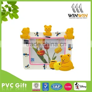 Personalized High Quality 3D Cute Bear PVC Photo Frame/Picture Frame thumbnail-1