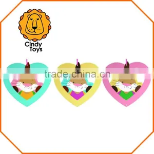 DIY Wooden Hanging Ornaments Bunny in a Heart Set of 3 for Easter thumbnail-1
