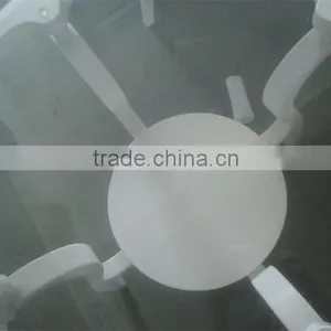 RCH-0719 White Wooden Coffee Table Legs Round Glass Tea Table thumbnail-5
