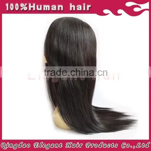 High Quality Silky Straight Clip in Malaysian Unprocessed Virgin Silk Top Full Lace Wigs thumbnail-1