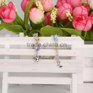 2015 China Supplier Fashion Jewelry New Product Wholesale White Plated Natural Color Stone Bracelets for Women thumbnail-5