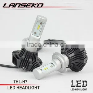 All in One Fanless Design IP65 6500k 30w 4000lm Auto 12V Voltage Led Headlamp for Universal Cars thumbnail-1