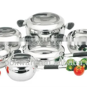 12pcs Apple Shape Stainless Steel Cooking Pots With Colorful Silicone Handle thumbnail-1