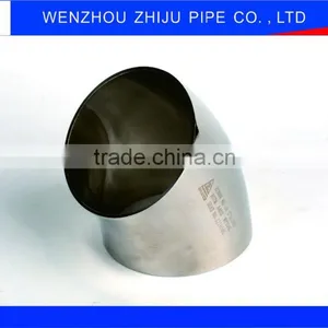 DN100 304L 316 Sanitary Stainless Steel 45 Degree Elbow Bathroom Fittings Names thumbnail-1
