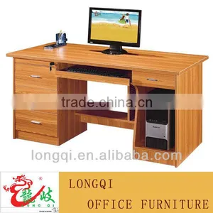 Hot Sale Fashional High Quality Melamine Computer Desk With Lockable Drawer Keyboard CPU Holder CD Rack thumbnail-1