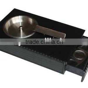 Vintage Black Patterned Leather Ashtrays for Valentine's Gift thumbnail-4