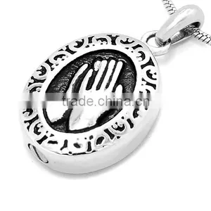 Wholesale Religious Oval Prayer's 316l Cremation Pendant Retro Mini Keepsake Best Selling Christmas Gift 2015 thumbnail-1