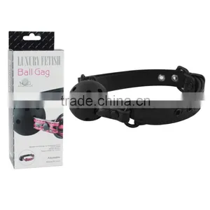 Wholesale Ball Gag Adjustable Leather Mouth Balls ,woman Knitted Strip Gag by Polyste thumbnail-4