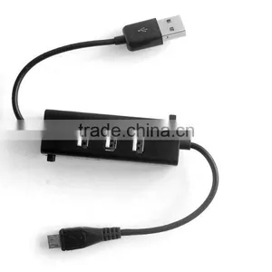 Micro Data Transfer Charge Cable With 3 Port Usb Hub for Samsung thumbnail-3