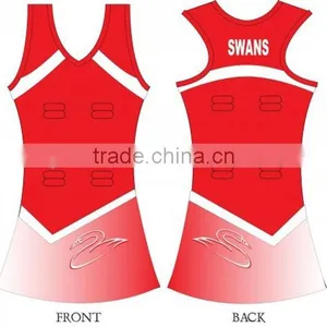 Sexy Netball Dress Color Orange Design Oem thumbnail-3