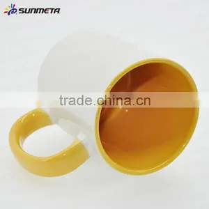 Sunmeta 11oz Sublimation Mug Sublimation Mug Factory Inner Handle Color Mug SKB06 thumbnail-3