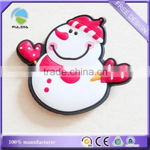 Custom Winter Snowman Plastic Rubber Decorating Fridge Magnet thumbnail-1