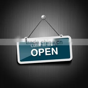Custom Embossed Metal Shop Open Closed Sign, PVC Plastic Open Closed Sign thumbnail-1